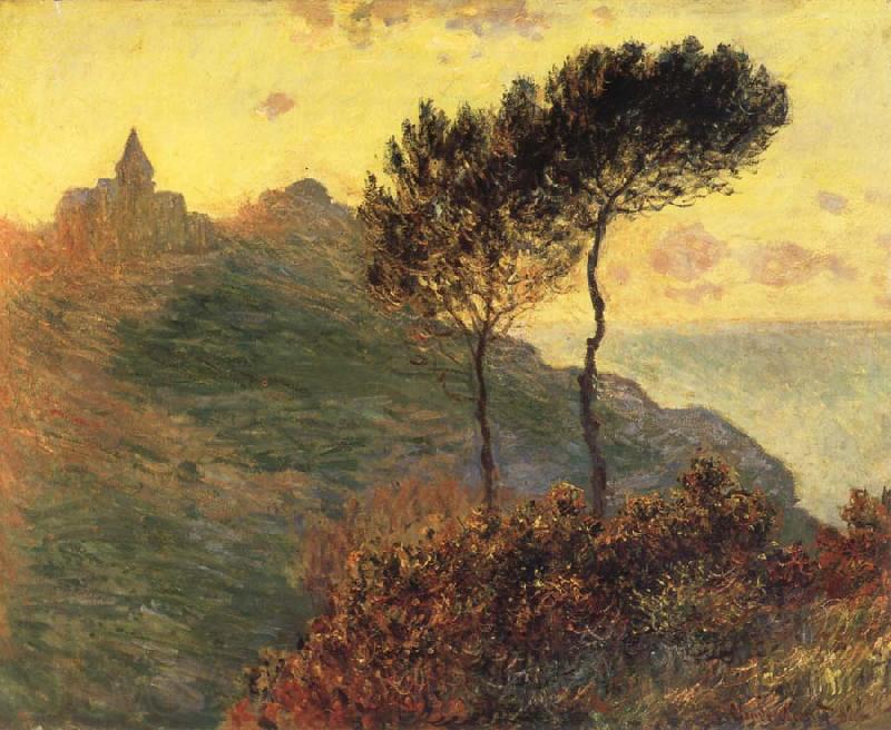 Claude Monet The Church at Varengeville,Grey Weather France oil painting art